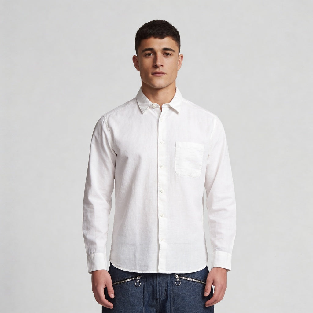 Smart Solid Linen Shirt