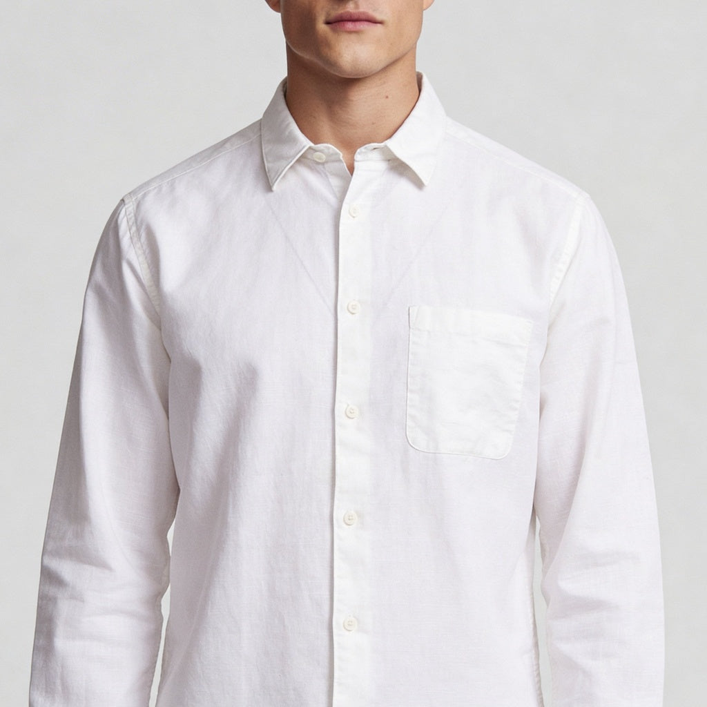 Smart Solid Linen Shirt