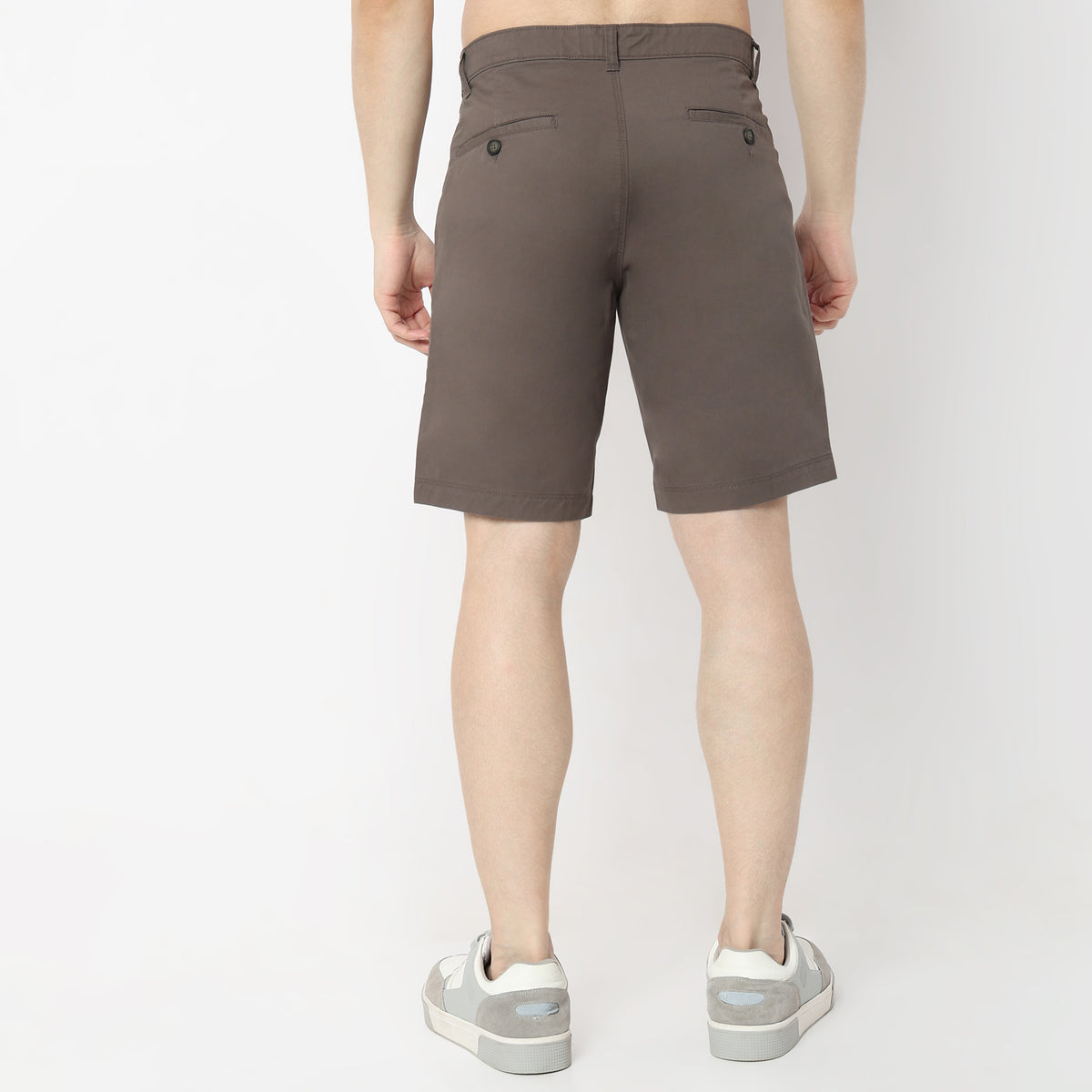 Solid Knee Length Active Shorts