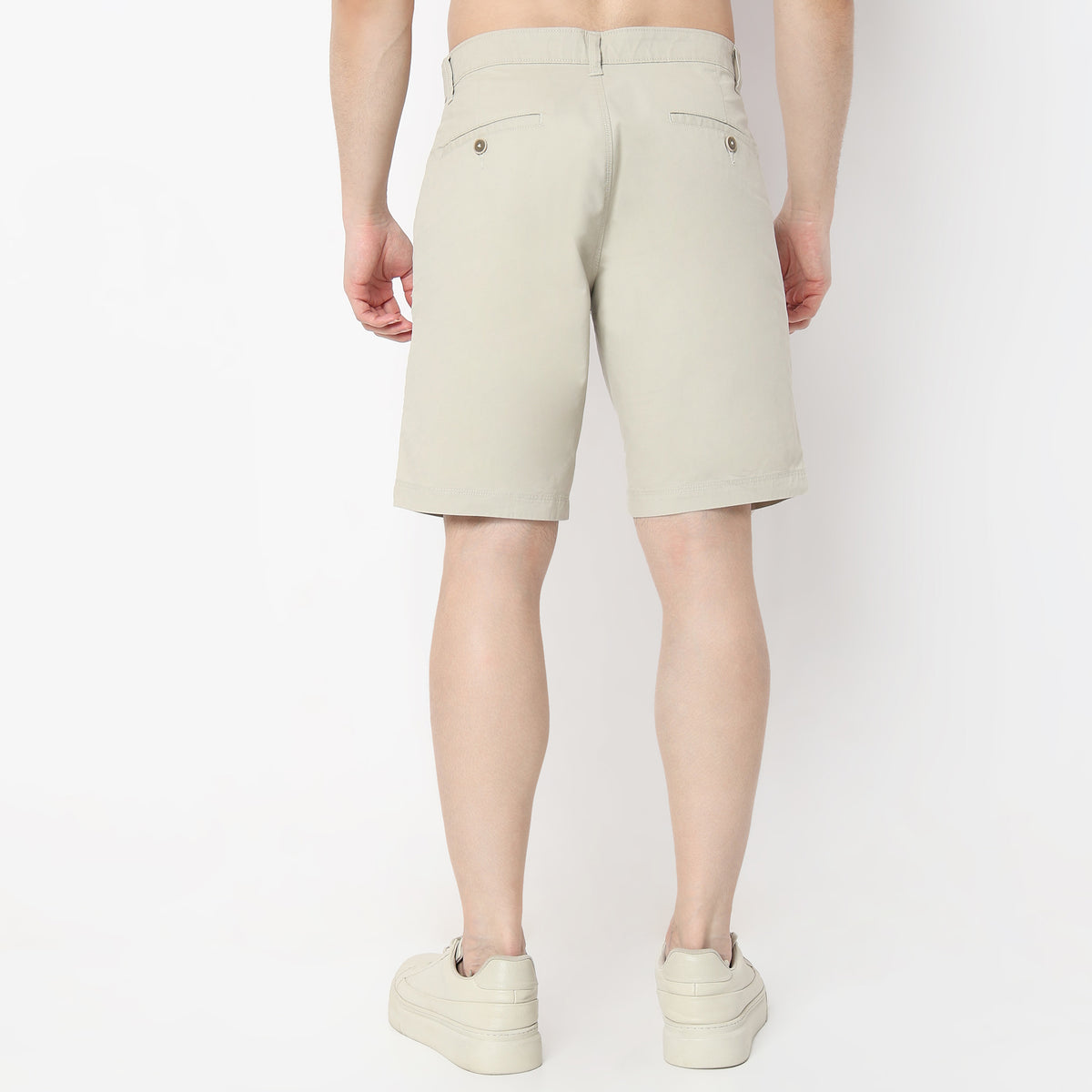 Solid Knee Length Active Shorts