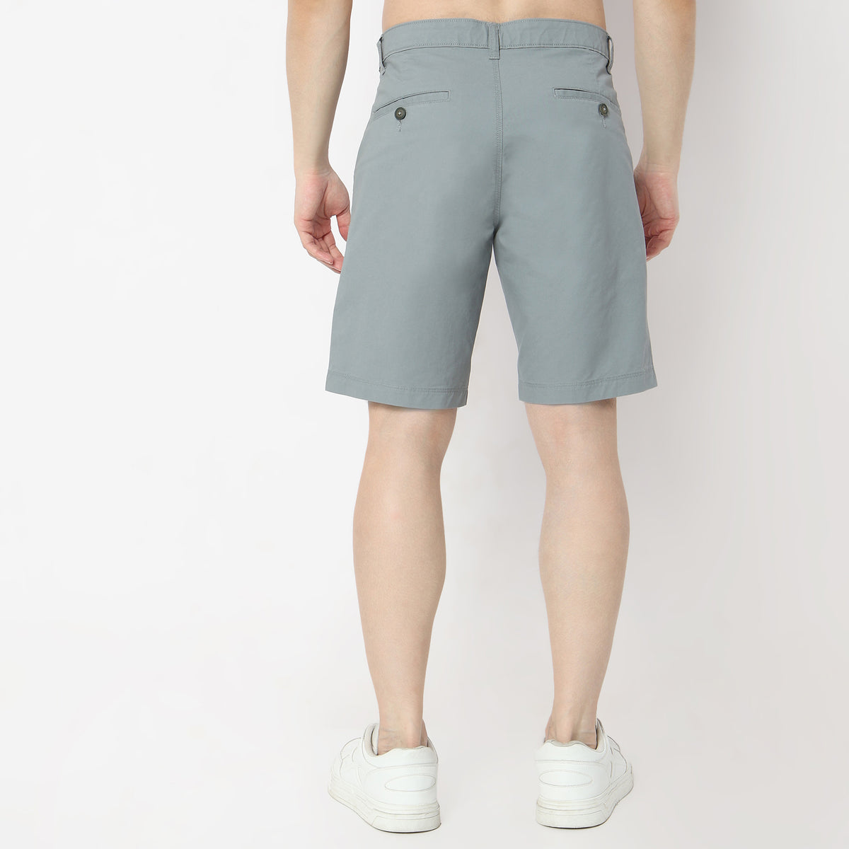 Solid Knee Length Active Shorts