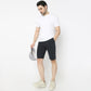 Regular Fit Solid Above Knee Mid Rise Shorts