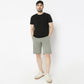 Regular Fit Solid Above Knee Mid Rise Shorts