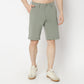 Regular Fit Solid Above Knee Mid Rise Shorts