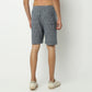 Regular Fit Textured Above Knee Mid Rise Shorts