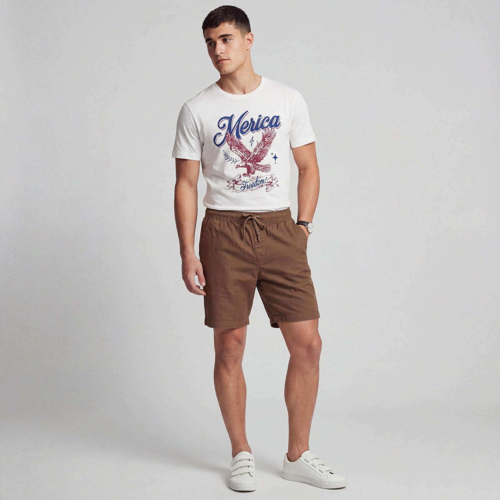 Solid Mid Rise Smart Shorts