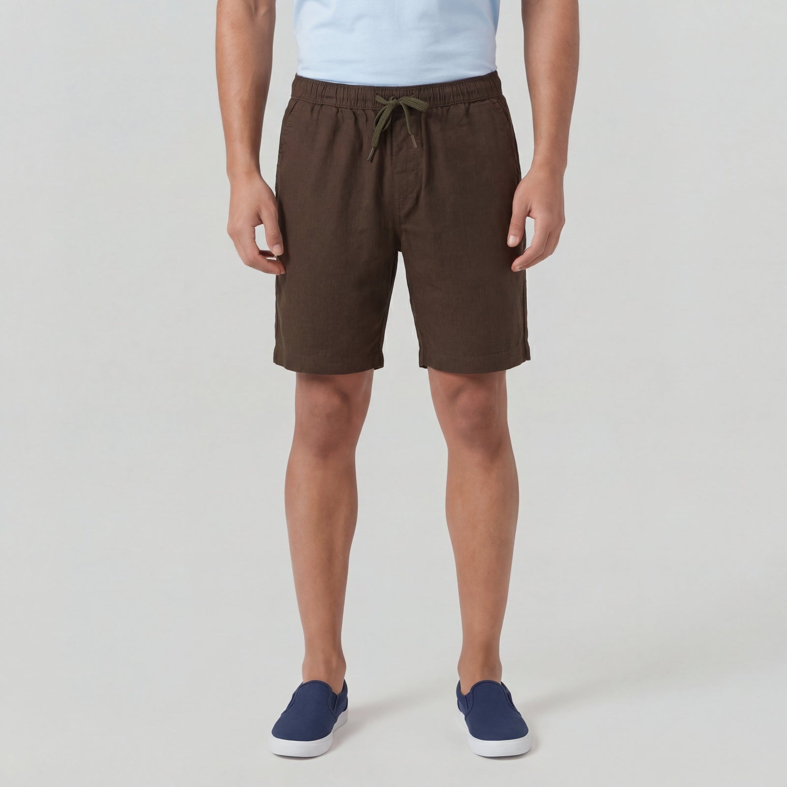 Solid Mid Rise Smart Shorts