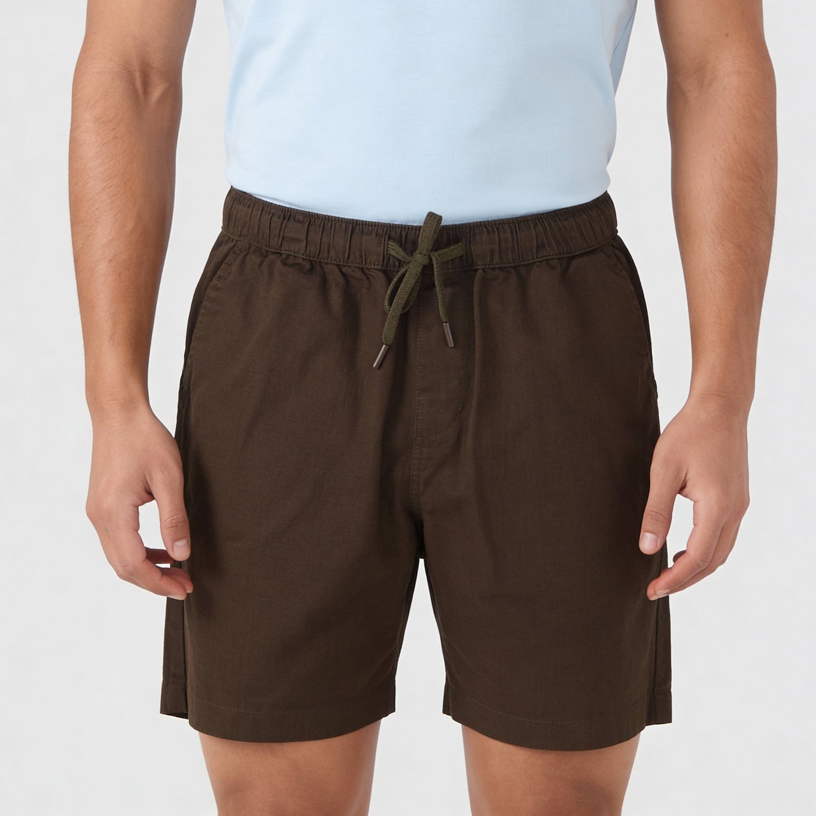 Solid Mid Rise Smart Shorts