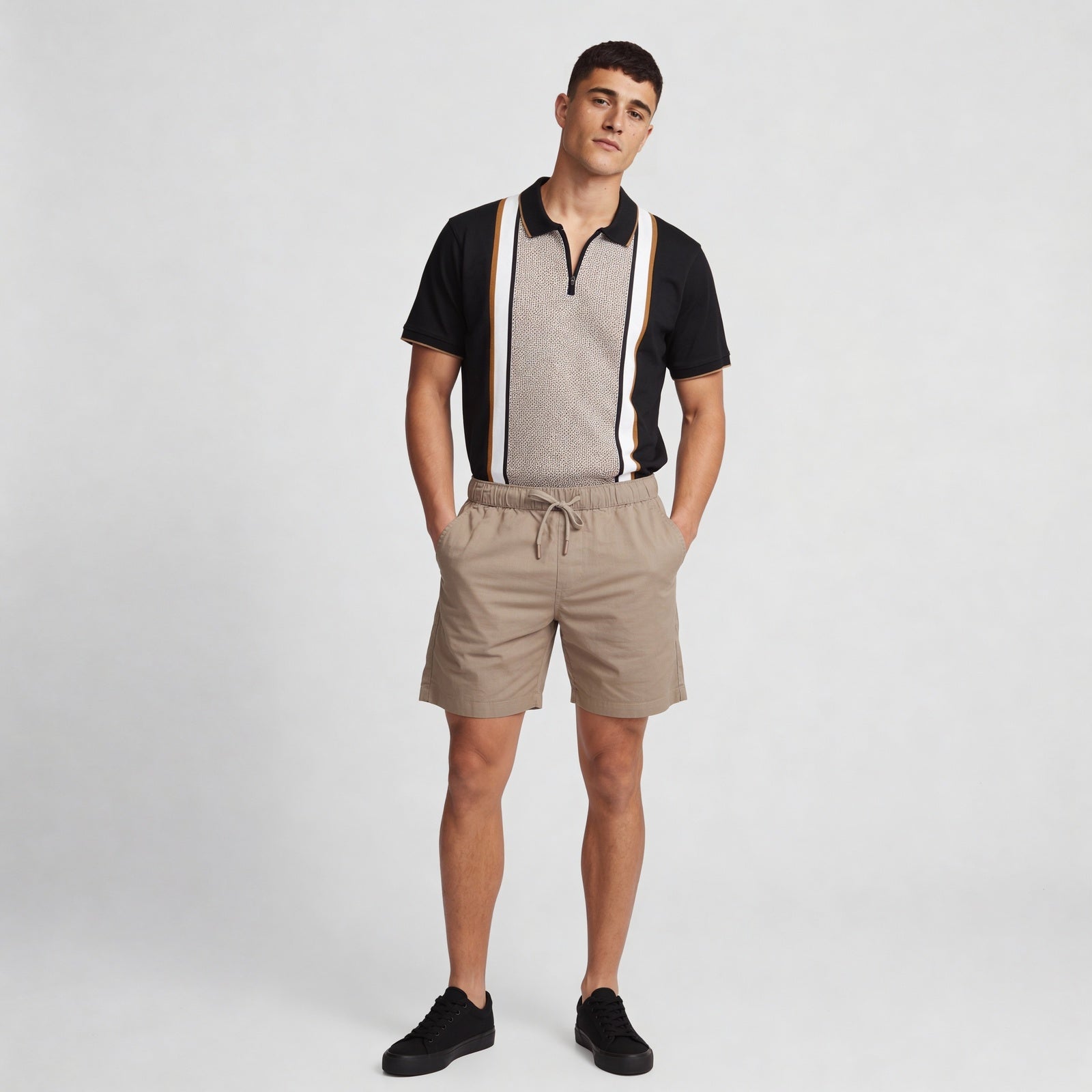 Solid Mid Rise Smart Shorts