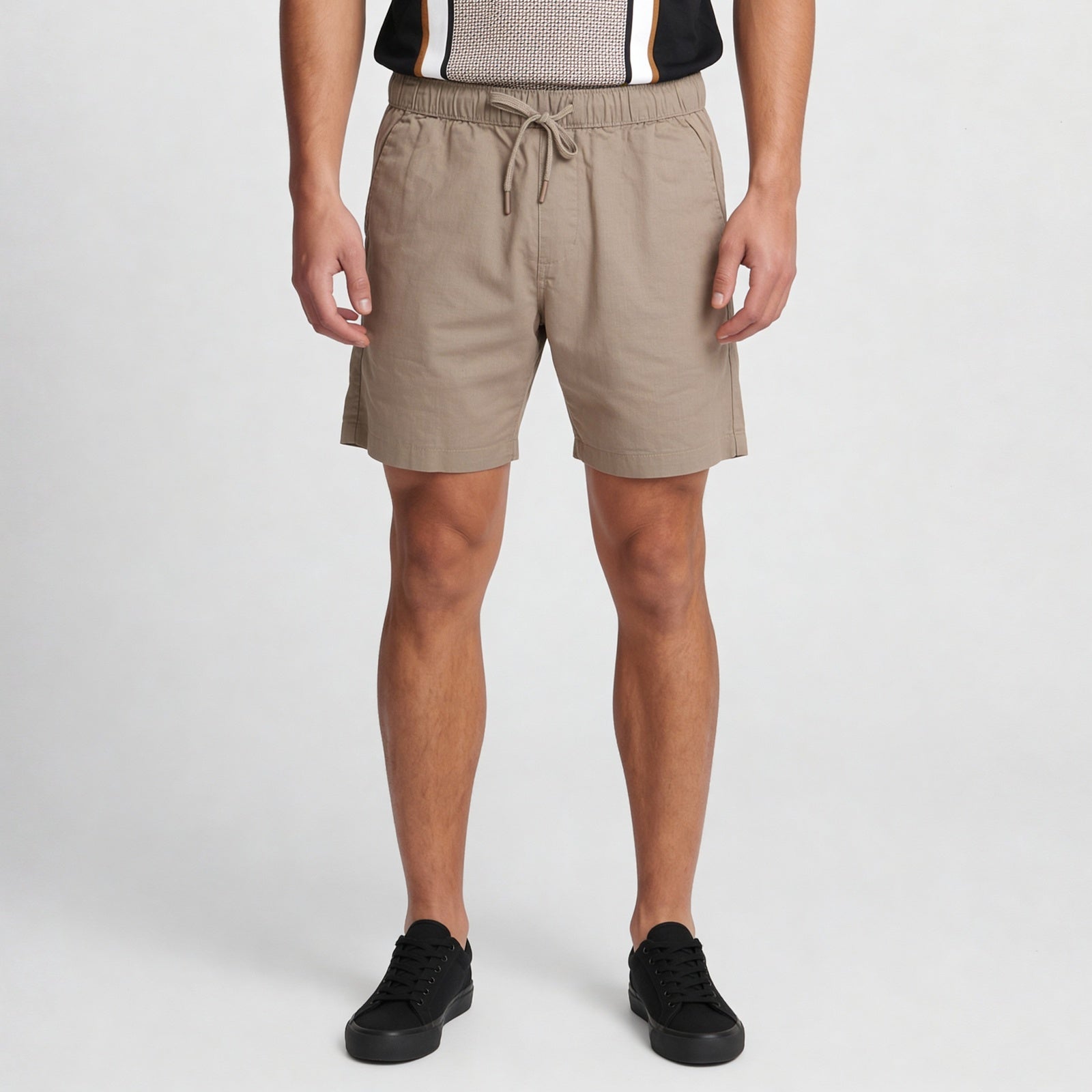 Solid Mid Rise Smart Shorts