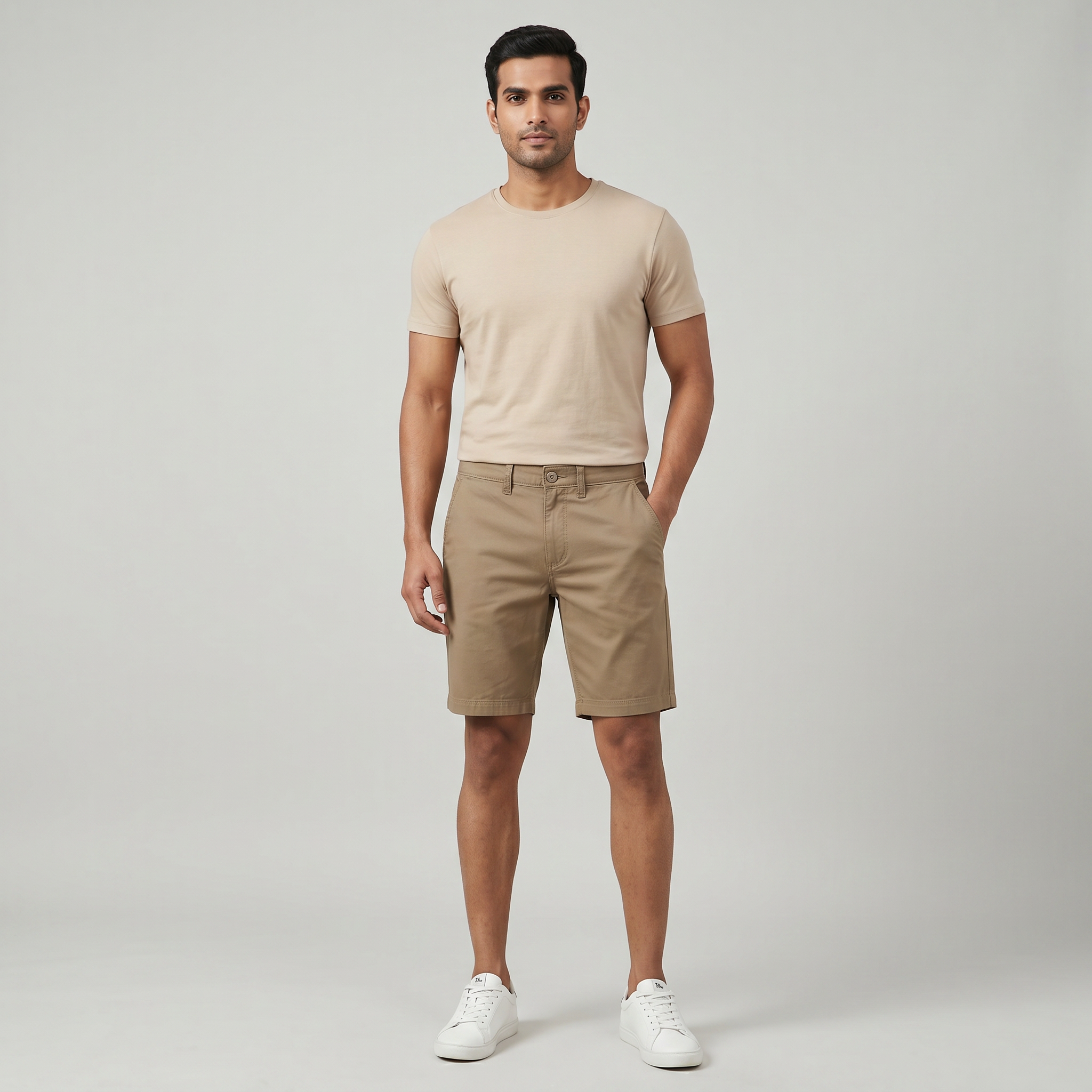 Solid Woven Varsity Shorts