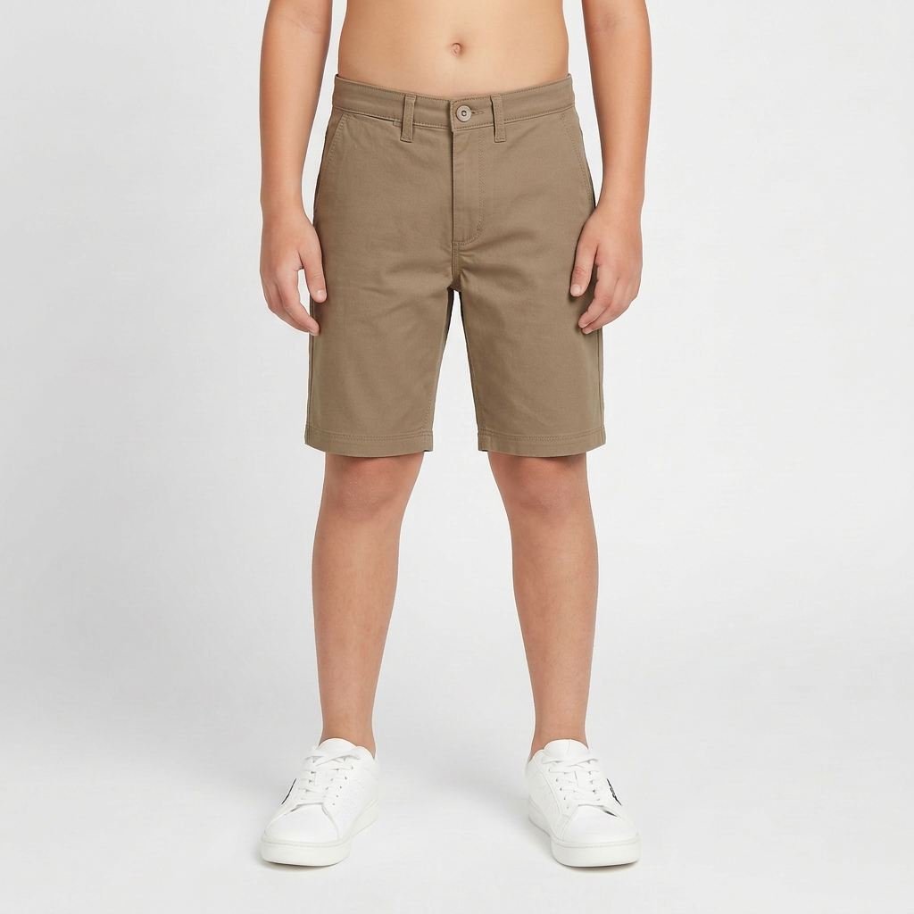 Solid Woven Varsity Shorts