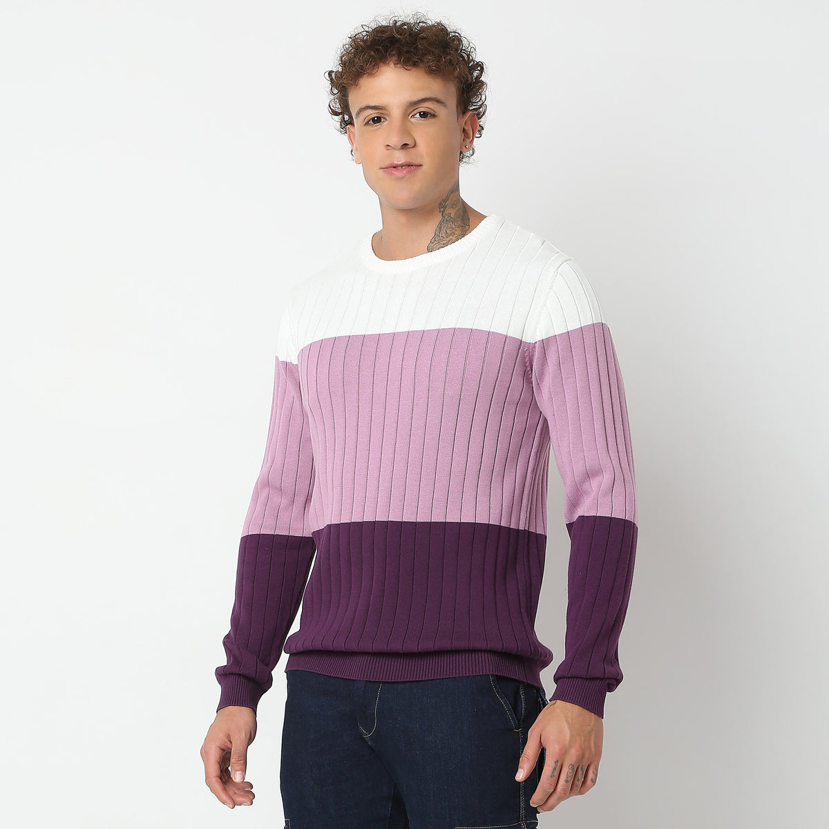 Regular Fit Striped Sweater