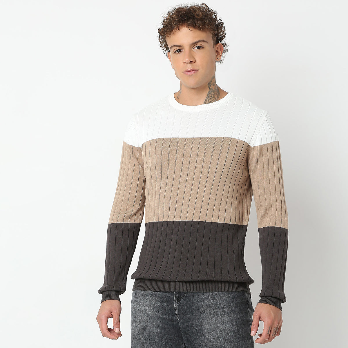 Regular Fit Striped Sweater