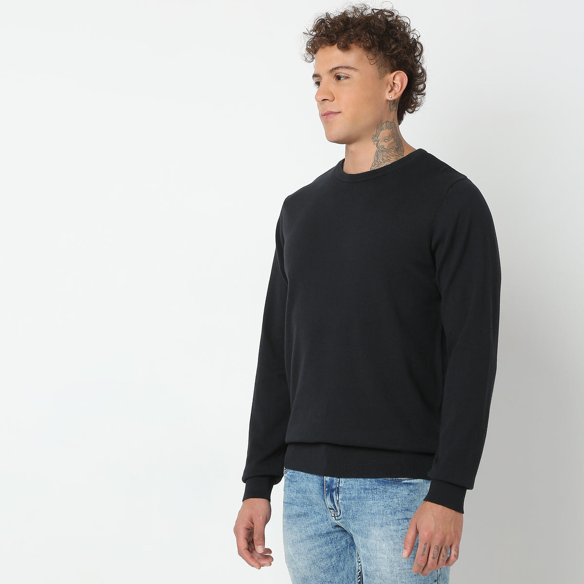 Regular Fit Abstract Sweater