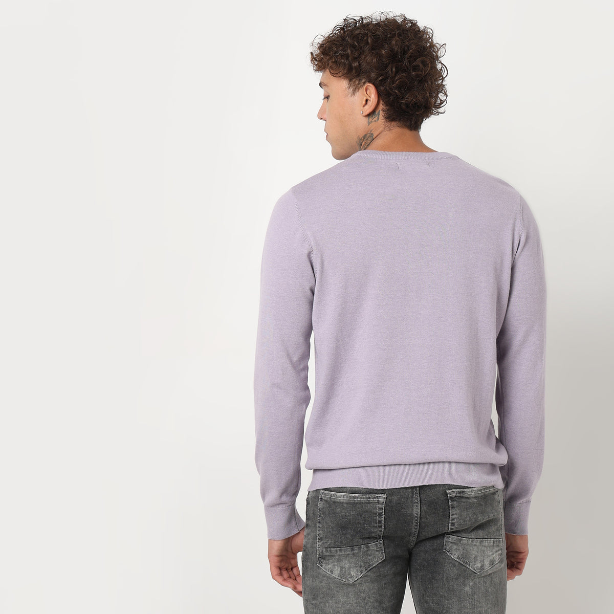 Regular Fit Abstract Sweater