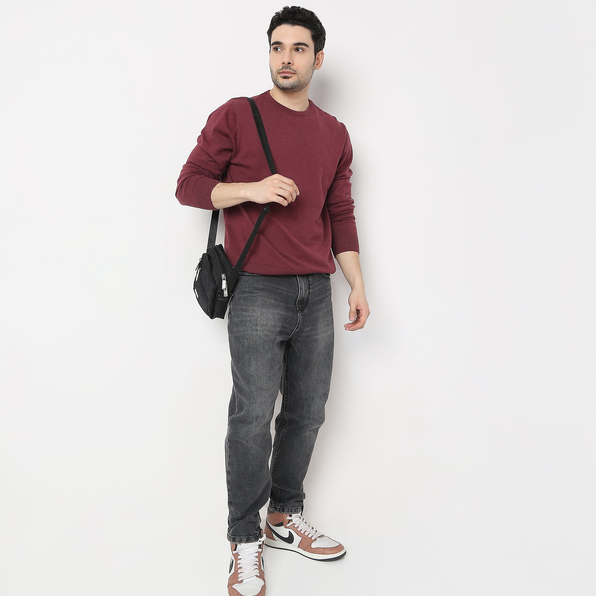 Regular Fit Abstract Sweater