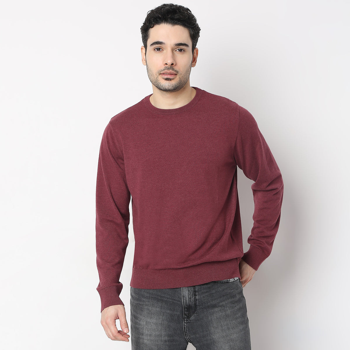 Regular Fit Abstract Sweater