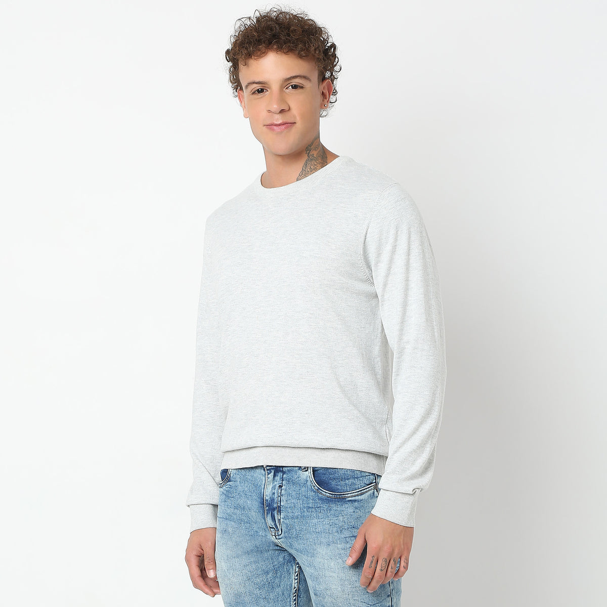 Regular Fit Abstract Sweater