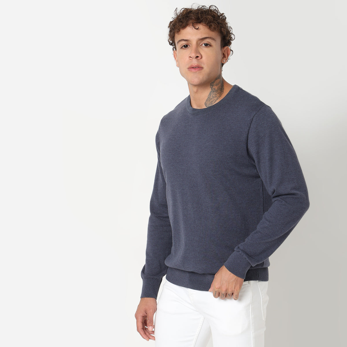 Regular Fit Abstract Sweater