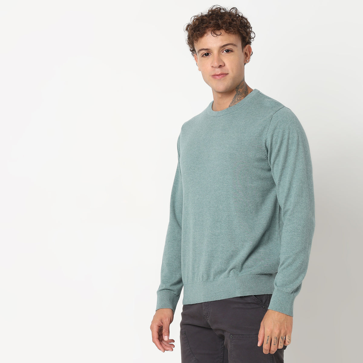 Regular Fit Abstract Sweater