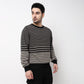 Hand Knit Jersey Smart Striped Sweater