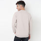 Knitted Structured Crew Neck Sweatshirt