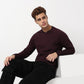 Knitted Structured Crew Neck Sweatshirt