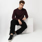 Knitted Structured Crew Neck Sweatshirt