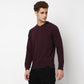 Knitted Structured Crew Neck Sweatshirt