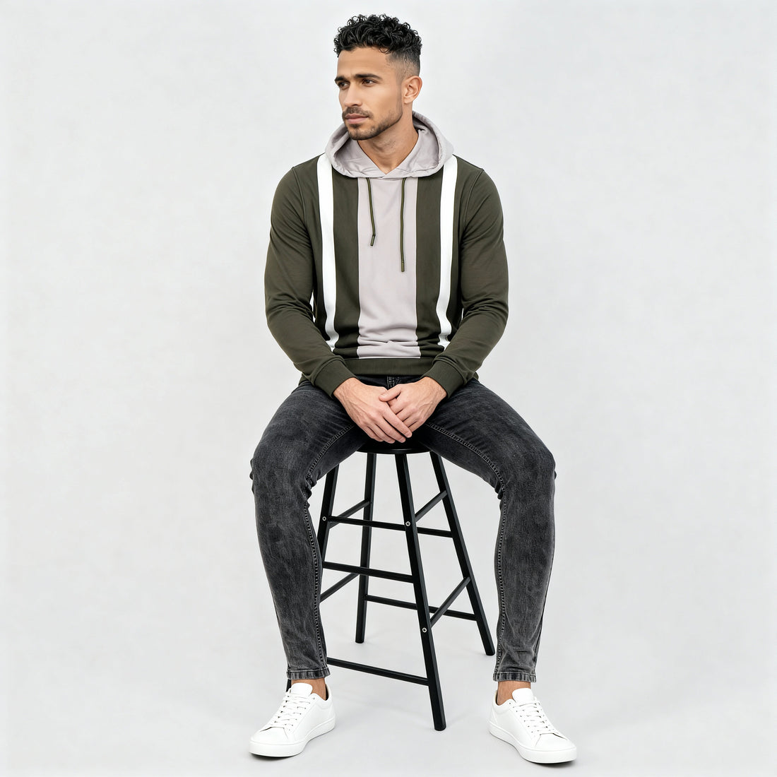 Striped University Sweat Tee