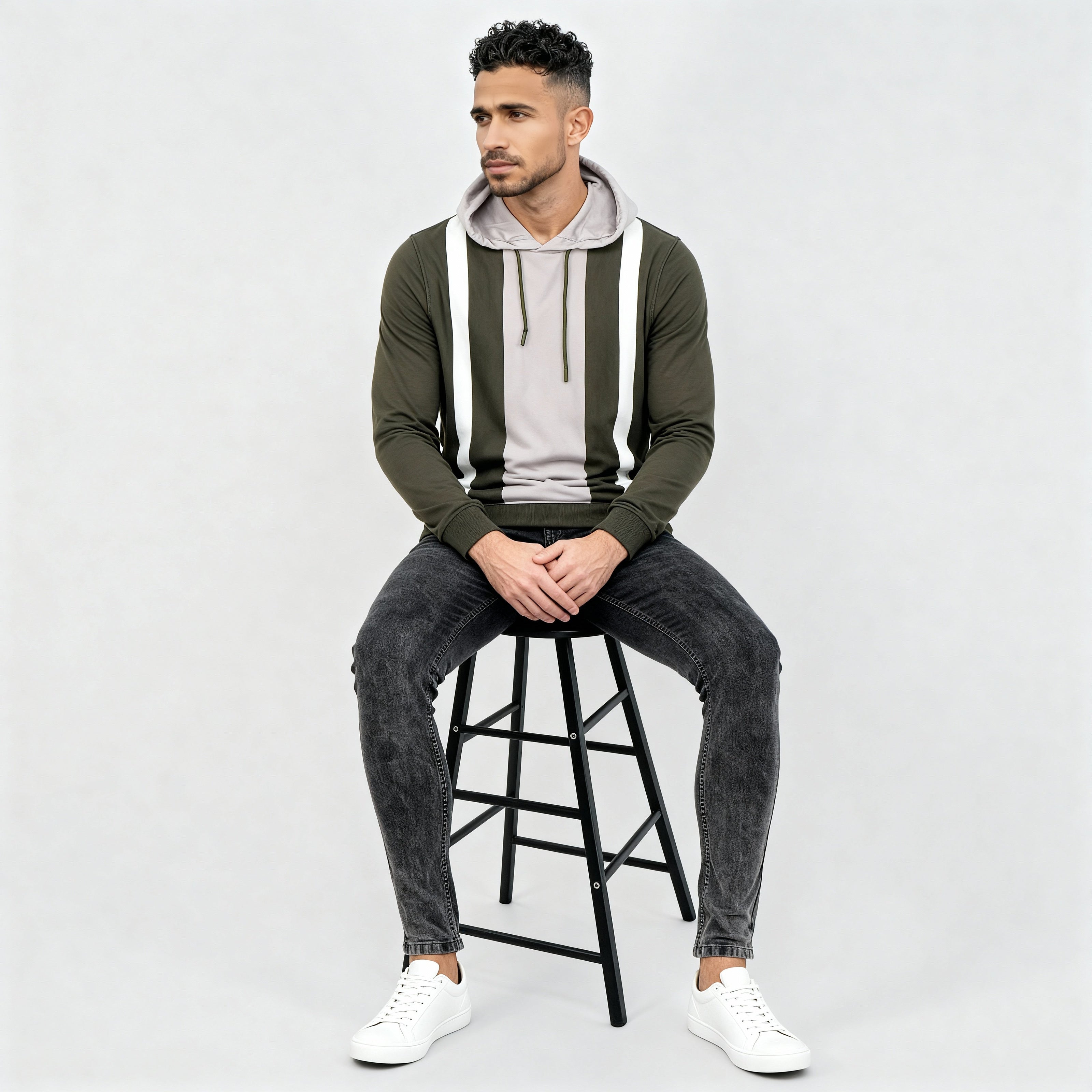 Striped University Sweat Tee