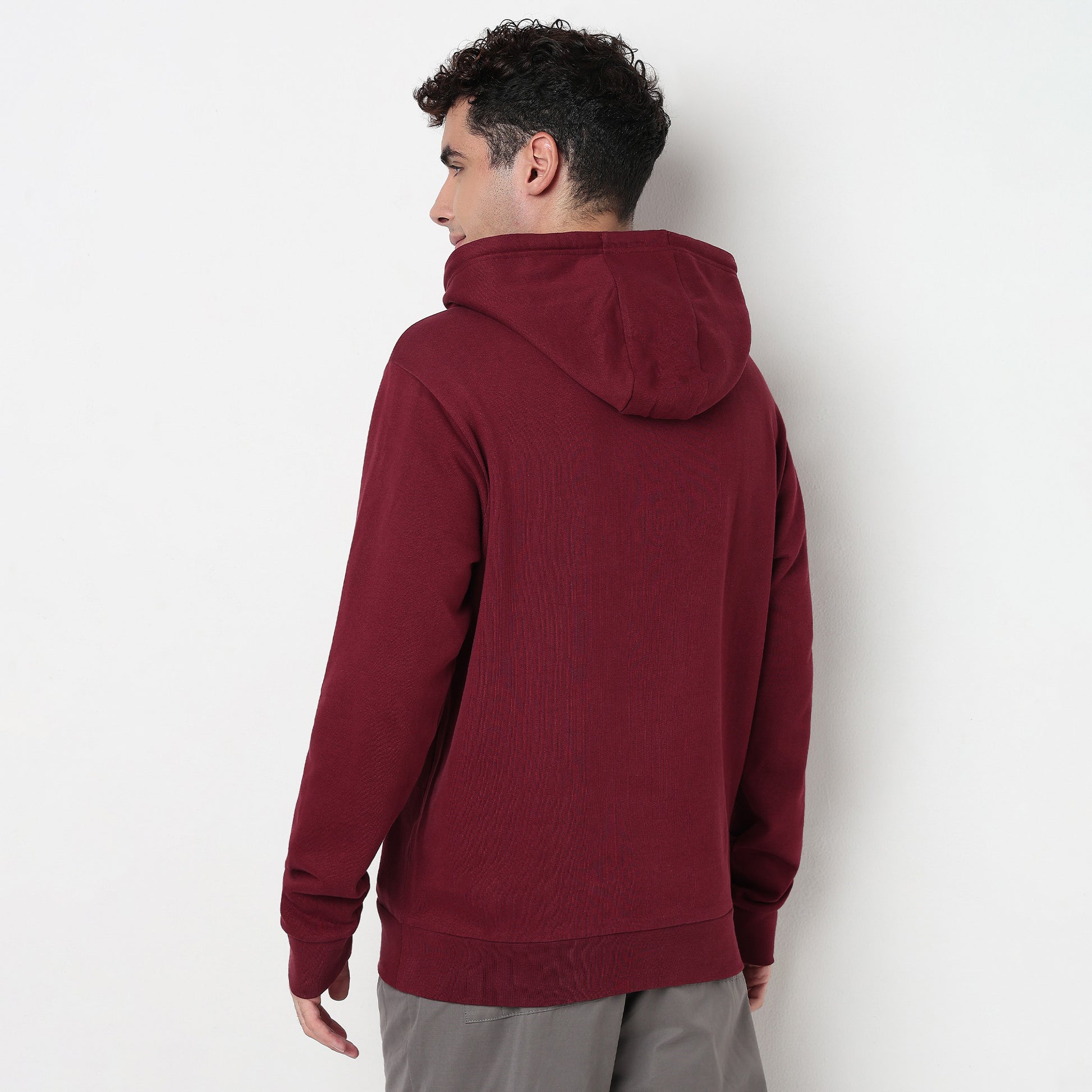 Buy Men Regular Fit Solid Full Sleeve Sweatshirt  - Style Union