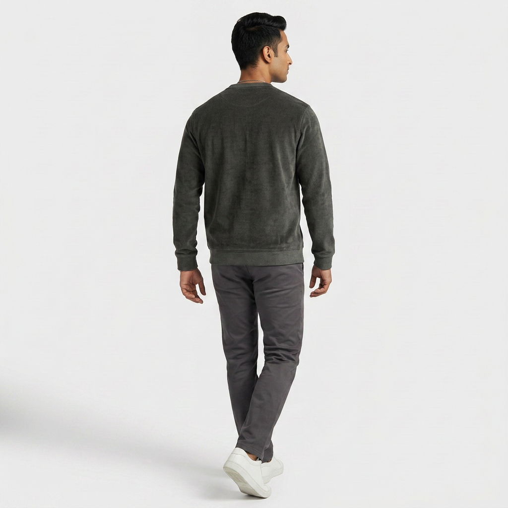 Structured Crew Neck Sweatshirt