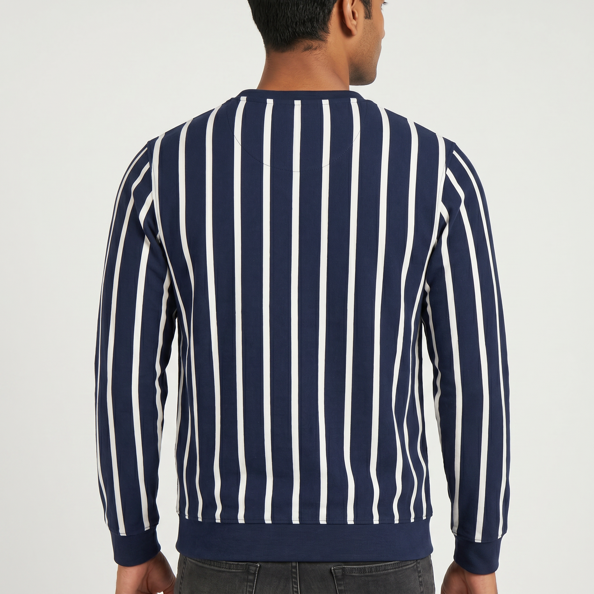 Striped Crew Neck Sweatshirt