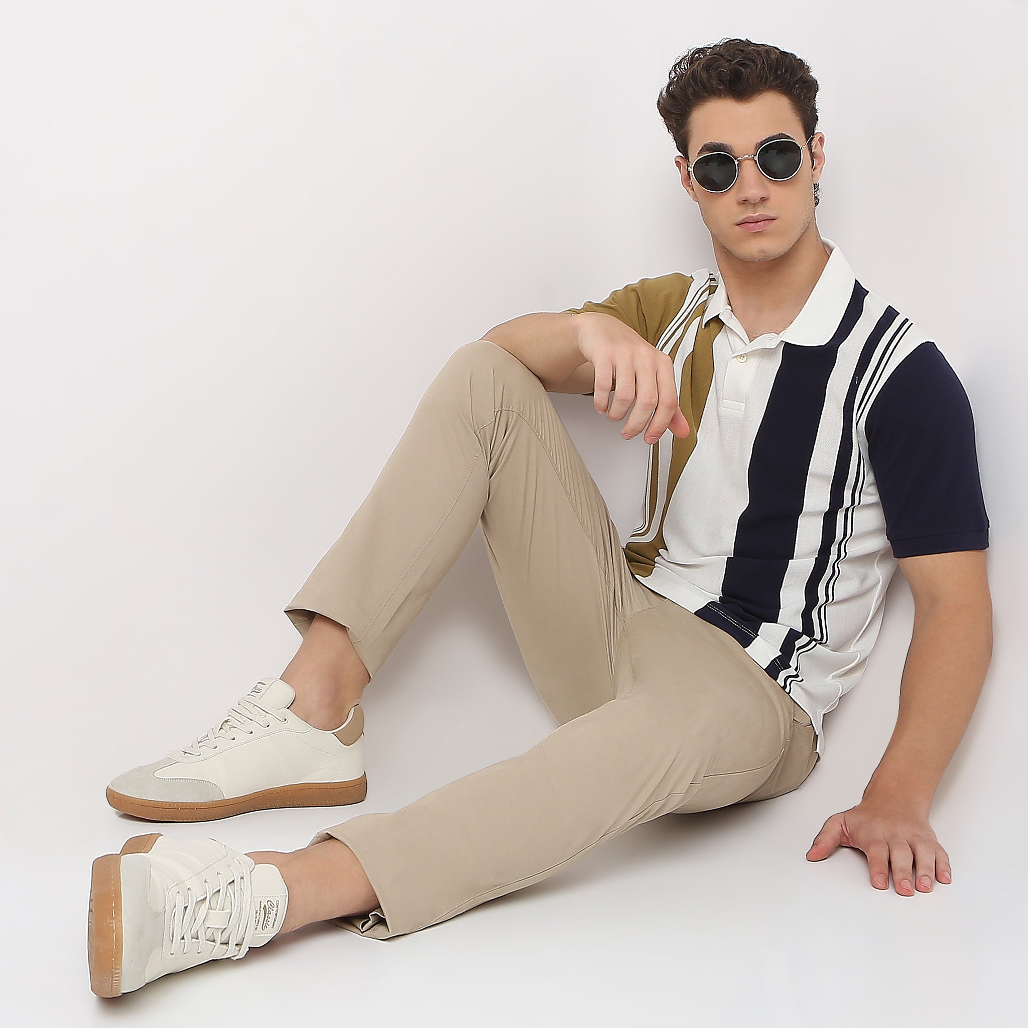 Regular Fit Striped Polo T-Shirt