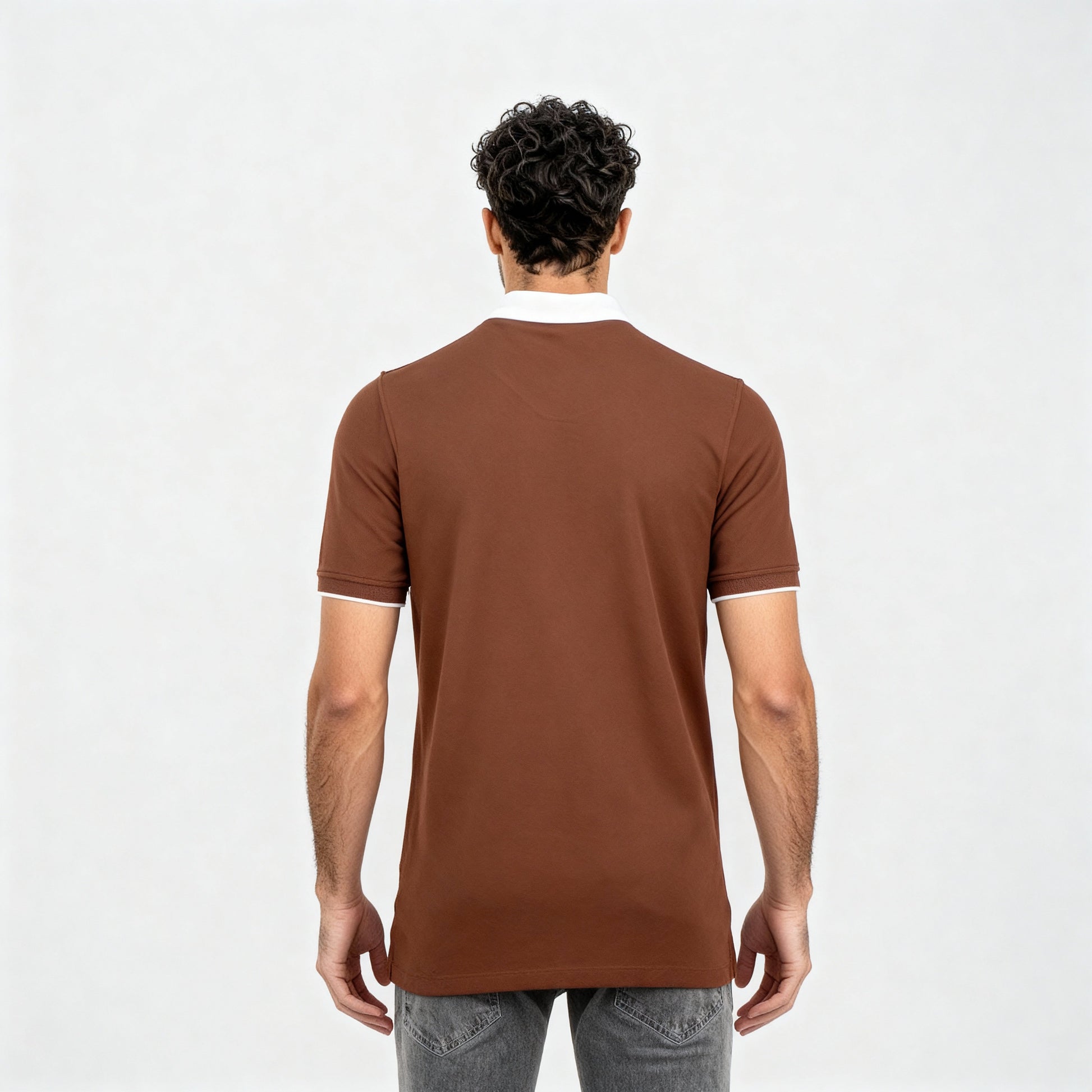 Knitted Structured Rugby Polo T-Shirt