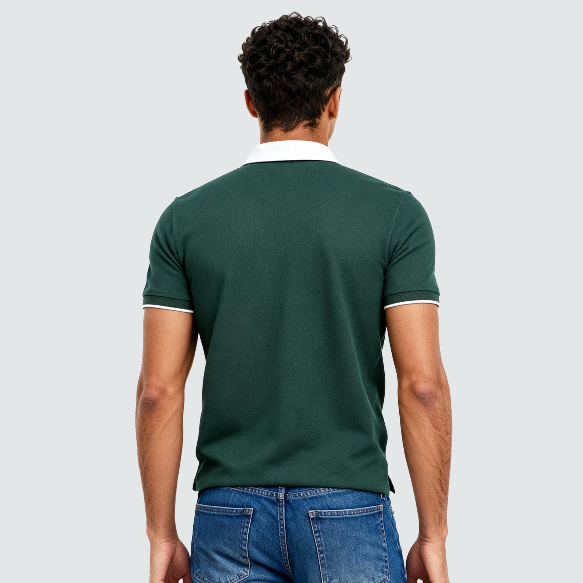 Knitted Structured Rugby Polo T-Shirt