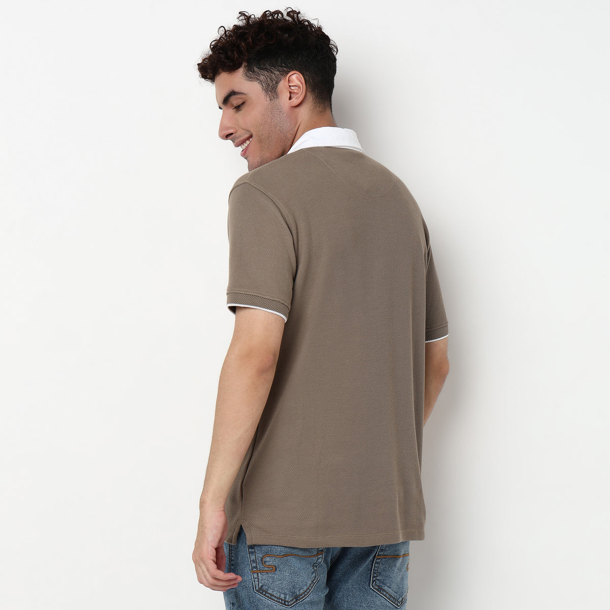 Knitted Structured Rugby Polo T-Shirt