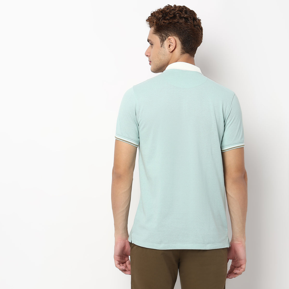 Knitted Striped University Polo T-Shirt