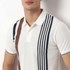 Knitted Striped University Polo T-Shirt