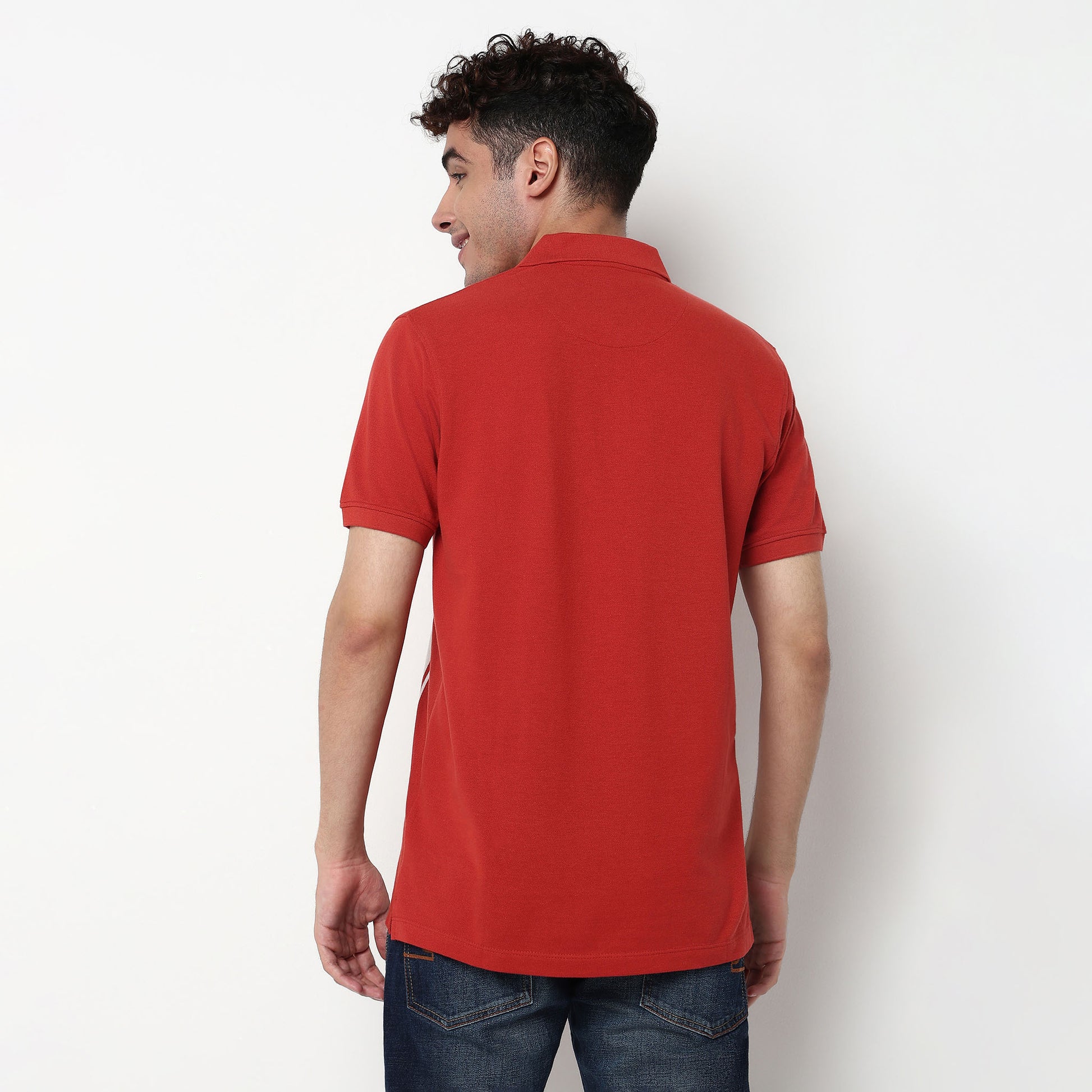 Striped Cotton Polyester Polo T-Shirt