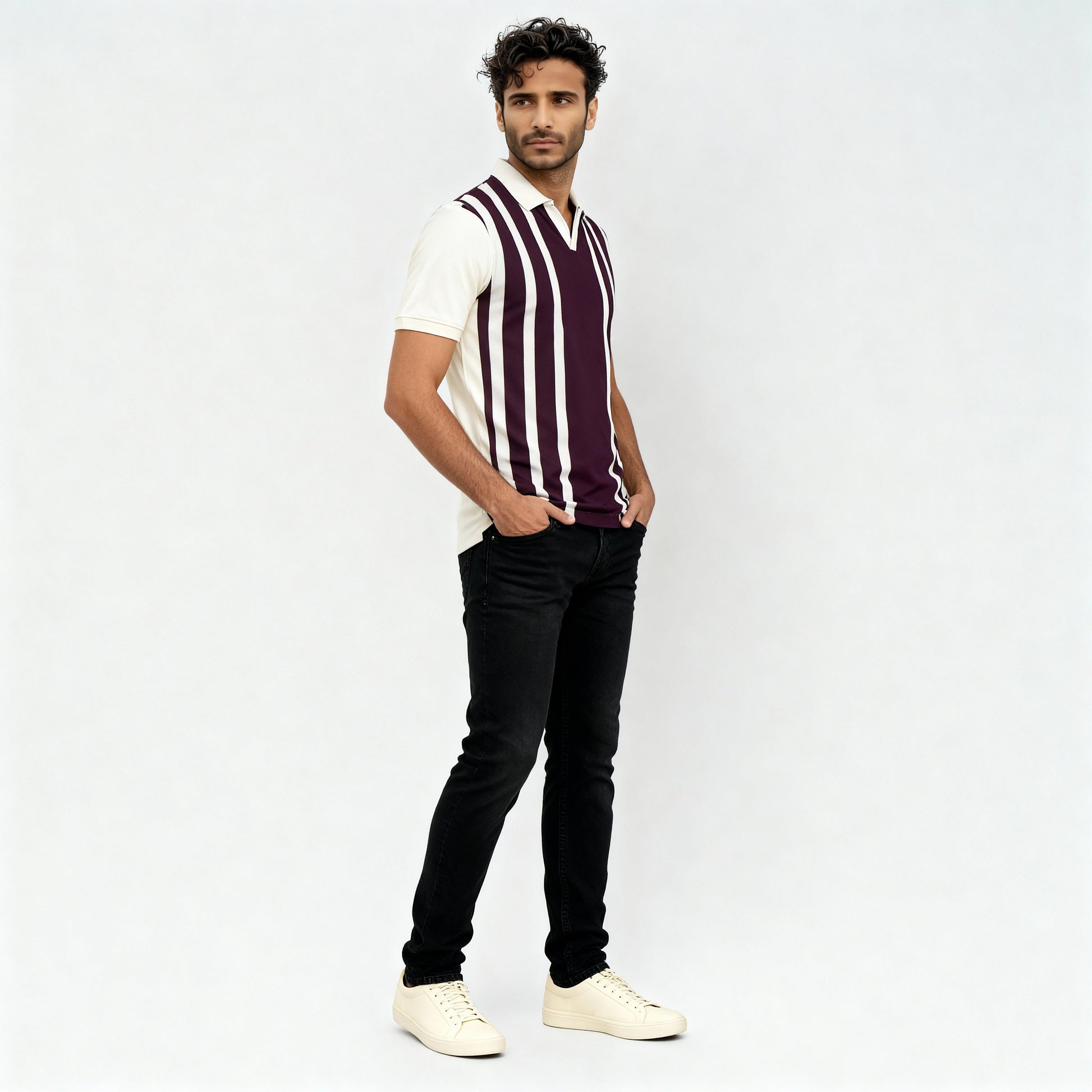 Striped University Polo T-Shirt