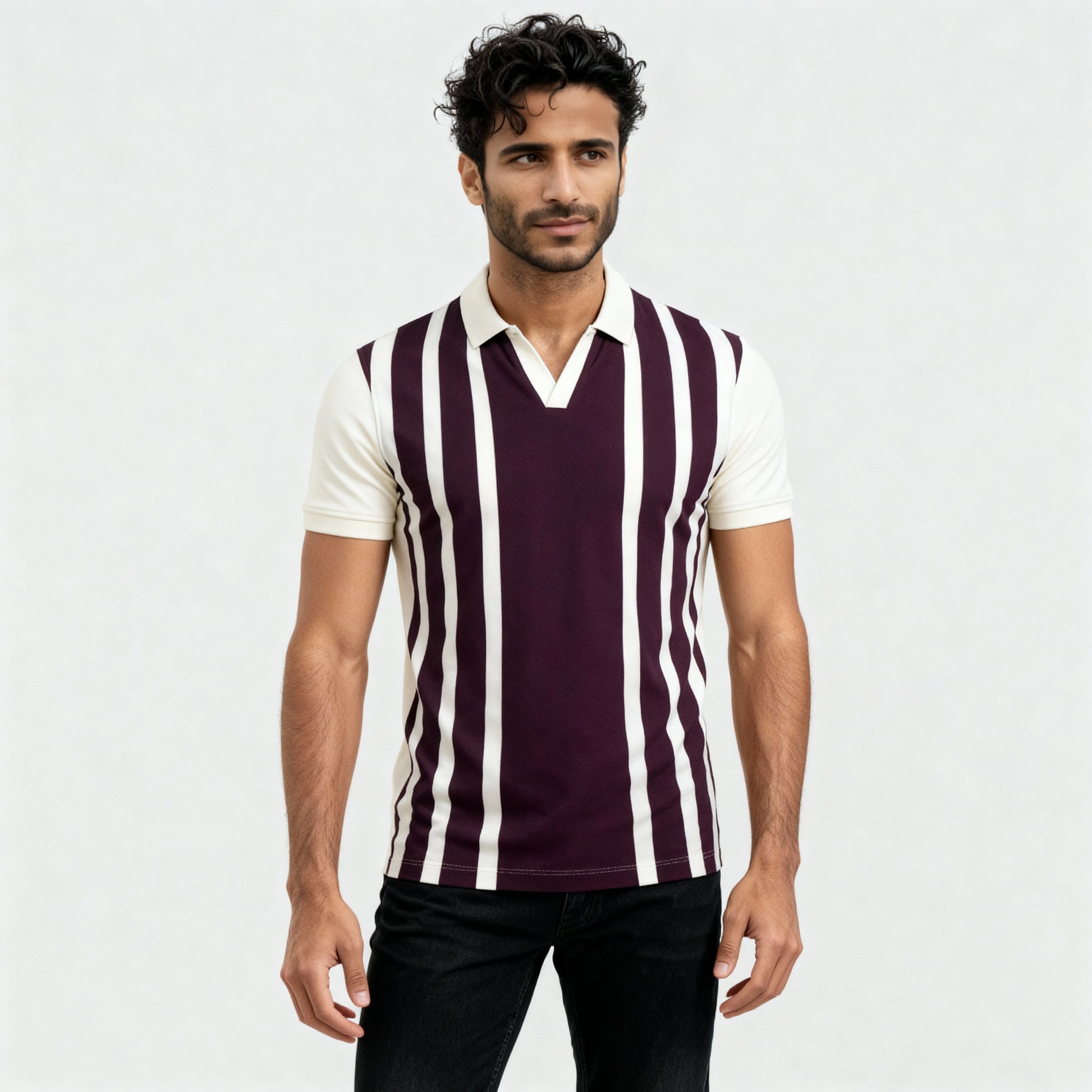 Striped University Polo T-Shirt