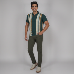 Striped University Polo T-Shirt