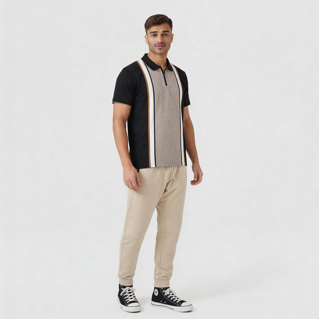 Cut And Sew University Polo T-Shirt