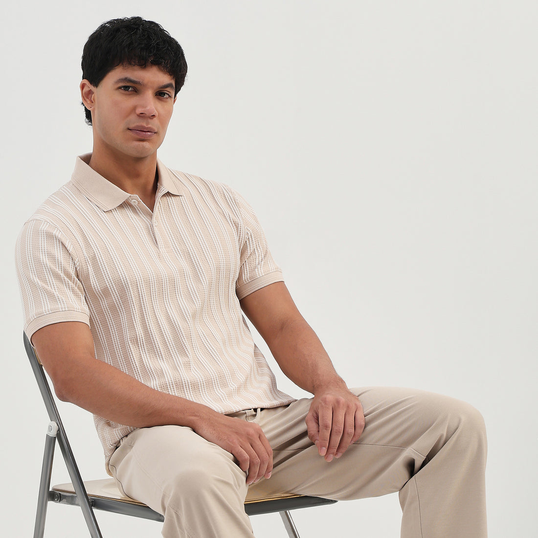 Striped University Polo T-Shirt