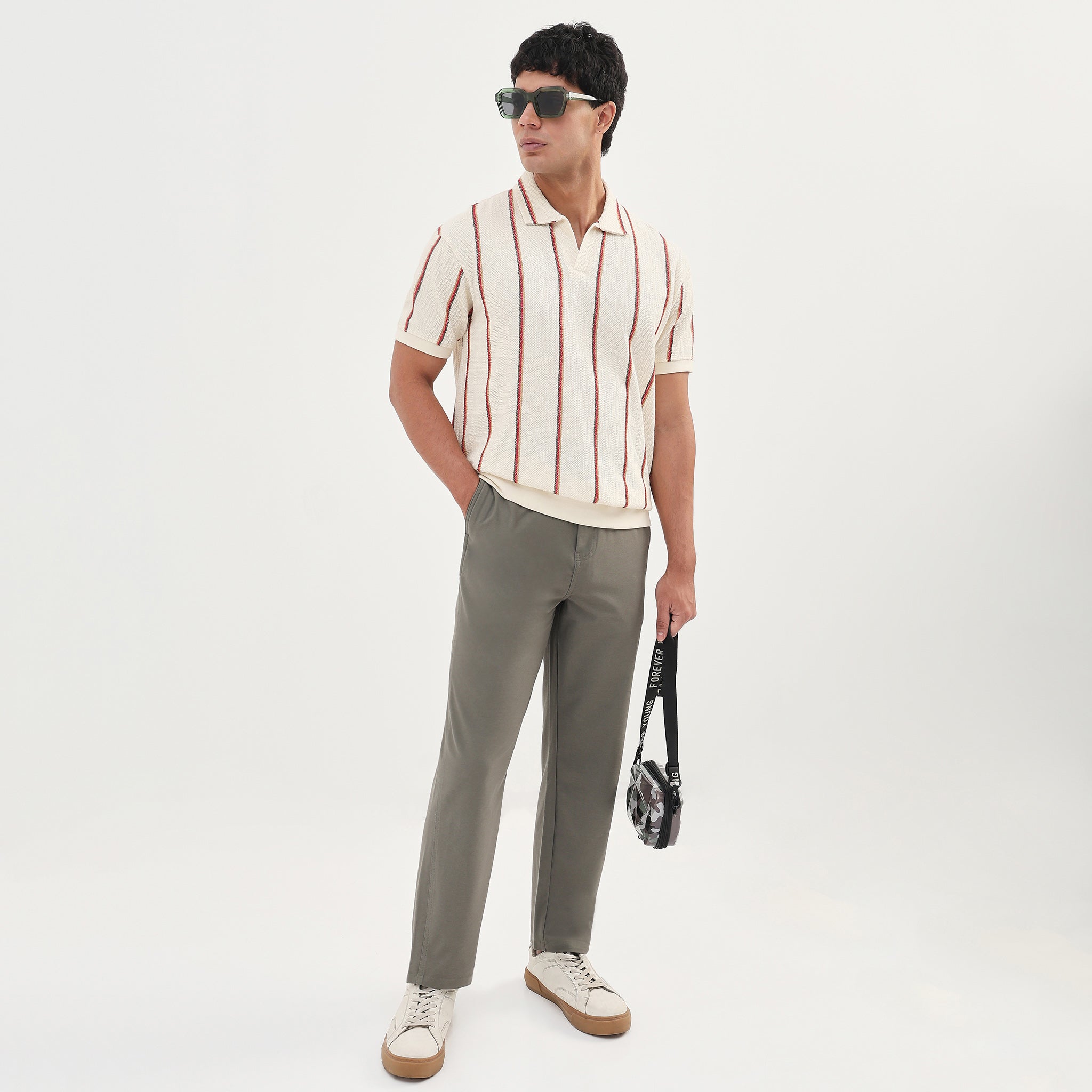 Striped Island Polo T-Shirt