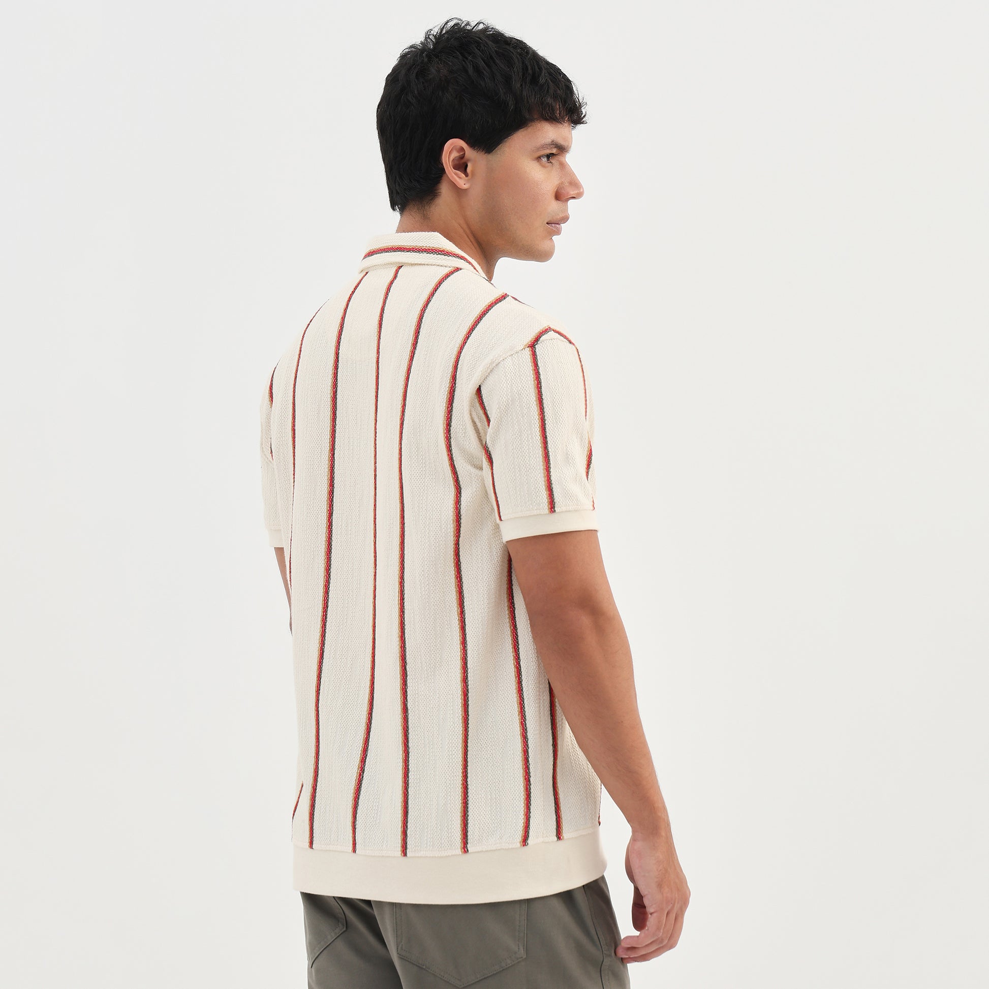 Striped Island Polo T-Shirt