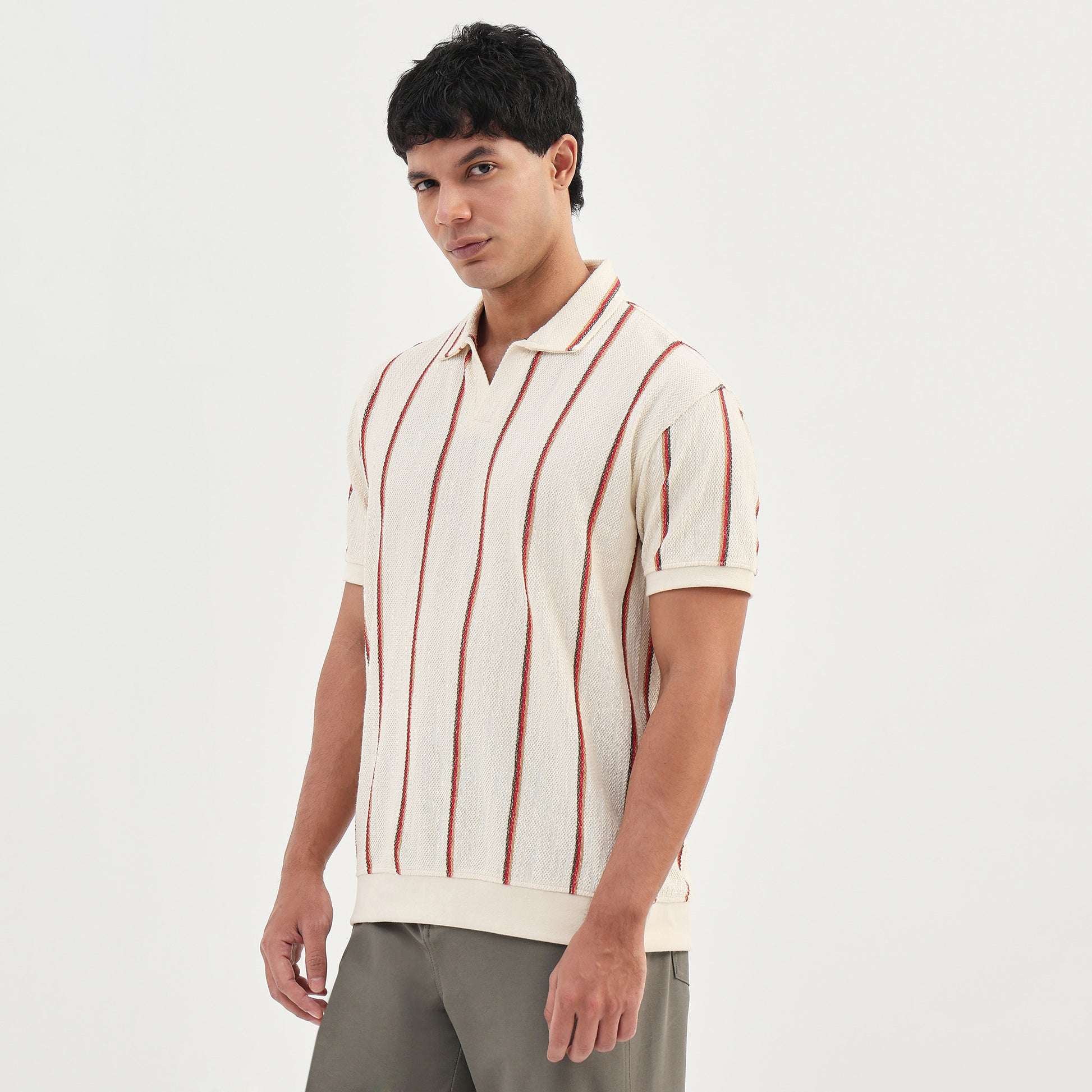 Striped Island Polo T-Shirt
